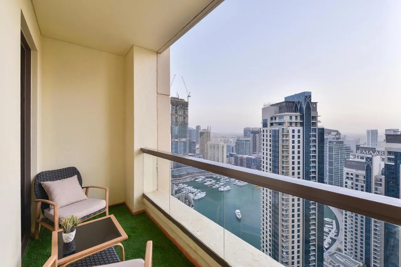Luxury Jbr - Marina View - 5* Beach Resorts Access Dubaï Appartement